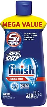 Finish Jet Dry Dishwasher Rinse Aid Agent, 210 Washes, 23 Ounce
