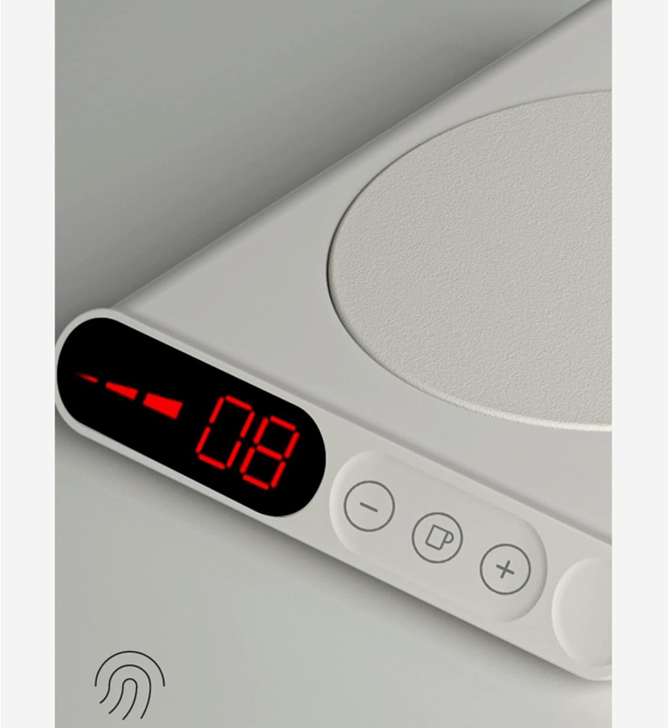 Cup Warmer Heating Plate Digital Display 55 Degree USB Intelligent Constant Temperature Heating Coaster for Coffee Milk Tea Water (Color :) (White) (White)