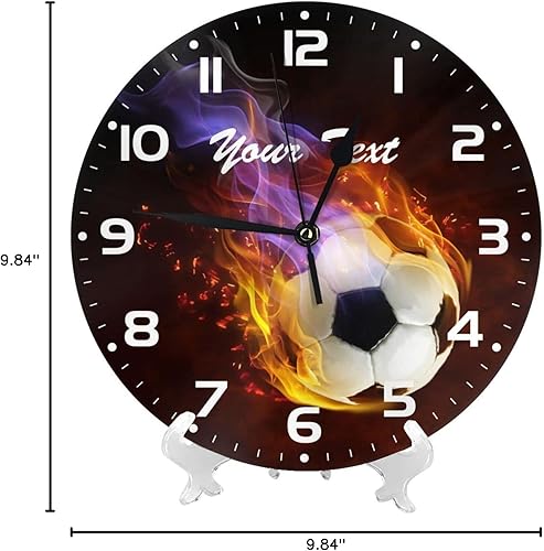 Vista 31 de Reloj de pared de llama de béisbol personalizado para habitación de niños, reloj de pared personalizado con nombre de niño, regalo de cumpleaños