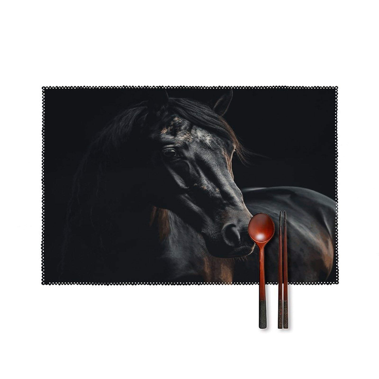 Fodpand Style A Dark Horse Placemats Set Of 4 Place Mats Table Mats