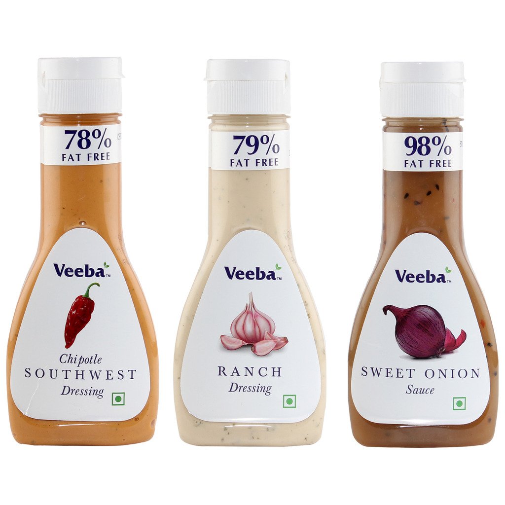 Veeba Chipotle Southwest Dressing, 300g with Ranch Dressing, 300g and