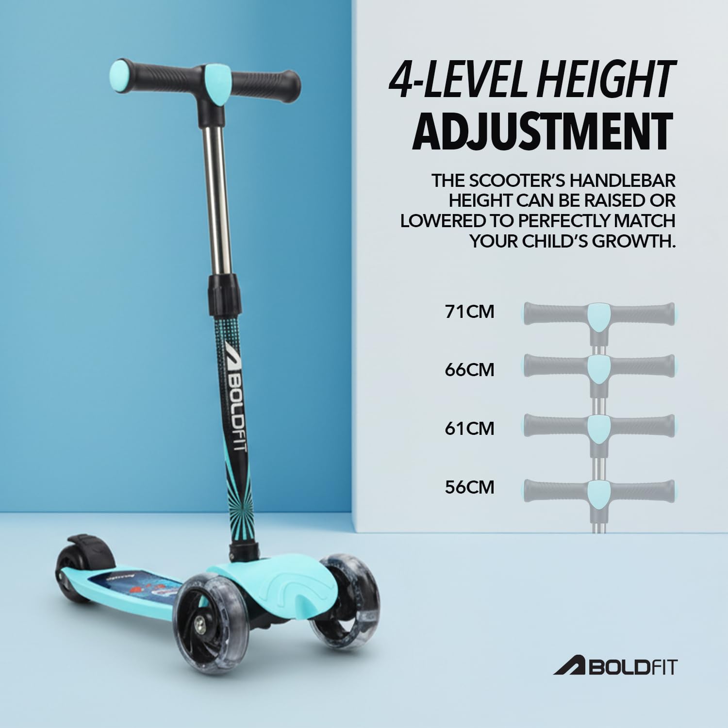 Boldfit Kids 3 Wheel Scooter - LED Lights & Foldable! -5 Boldfit Kids 3 Wheel Scooter - LED Lights & Foldable! -5