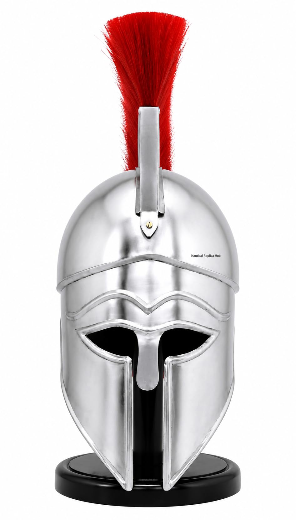 Casco de armadura corintia griego medieval con penacho rojo caballero espartano casco réplica disfraces de halloween para adultos con soporte