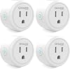Enchufe Inteligente GHome Mini, Toma WiFi Compatible con Alexa y Google Home, Temporizador con Control por App, Solo Red 2.4GHz, Sin Hub, Certificado ETL FCC (Paquete de 4), Blanco 1