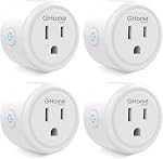 GHome Smart Mini Smart Plugs Travailler avec Alexa et Google Home, WiFi Smart Fonction de contrôle à distance de la prise de courant, seulement 2.4GHz réseau, aucun Hub requis, ETL FCC Inscrit