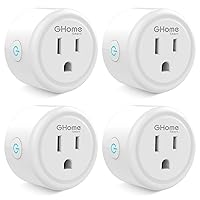 Vista 1 de GHome Smart Plug Mini, WiFi Smart Outlet Plug Works with Alexa and Google Home, Timer Outlet with APP Control, 2.4GHz Network Only, No Hub Required