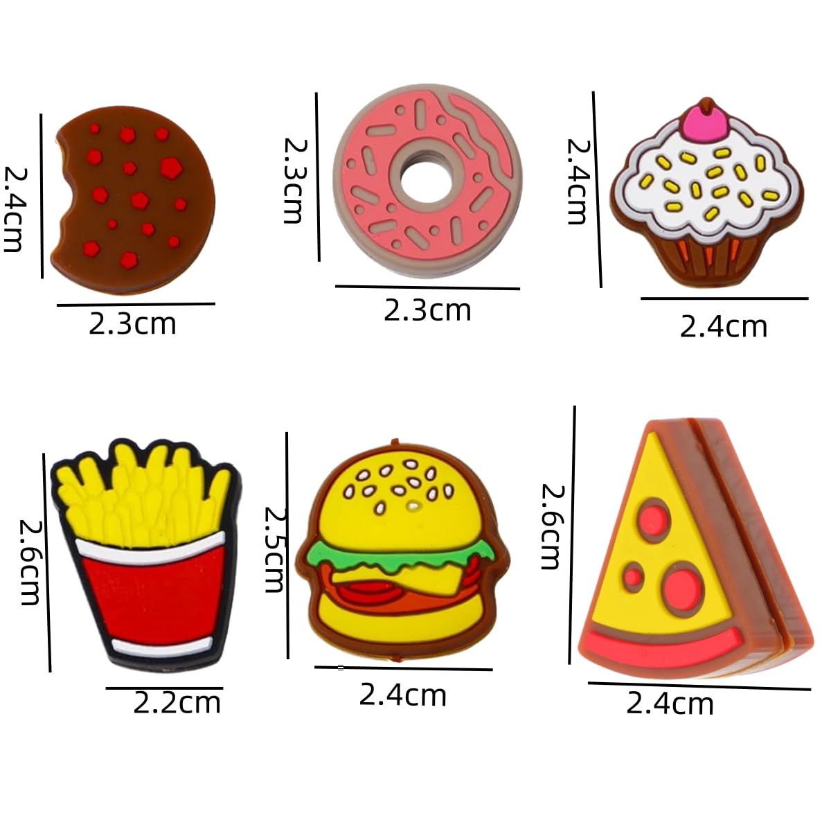 Amortiguador de Raqueta de Tenis 6 Piezas Silicona Antivibradores Hamburguesa Pastel Papas Fritas