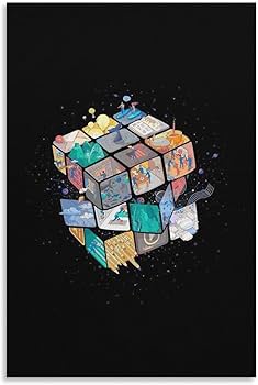 置くだけで”絵”になるインテリア絵画 Amazon.co.jp: 絵画 カラールービックキューブインテリア 絵画