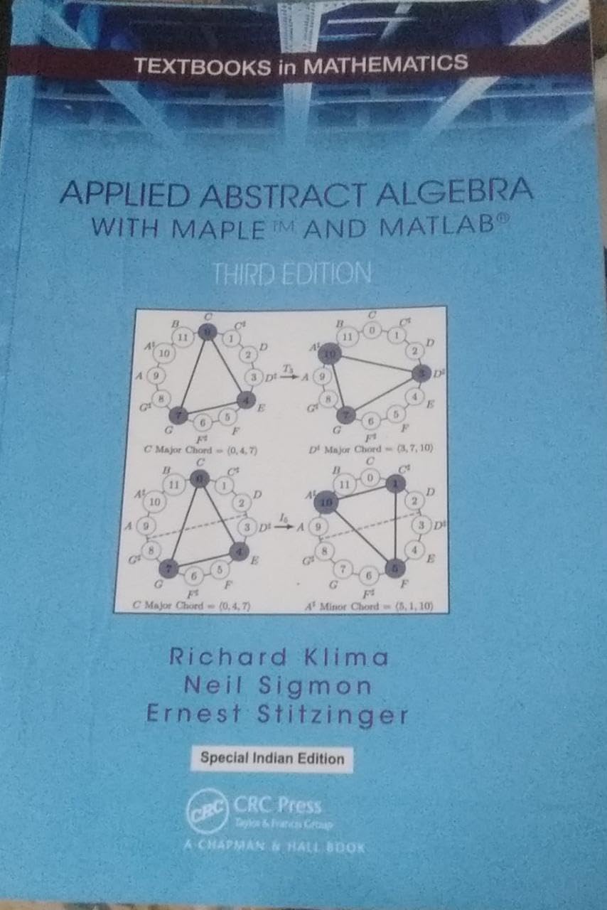 Buy Applied Abstract Algebra With Maple And Matlab Special Indian ...