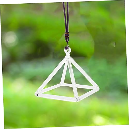 Miniatura 4 de ERINGOGO 1 juego pirámide de cristal que canta pirámide con el golpeador vibración, cuenco de sanación de sonido, pirámide de meditación,