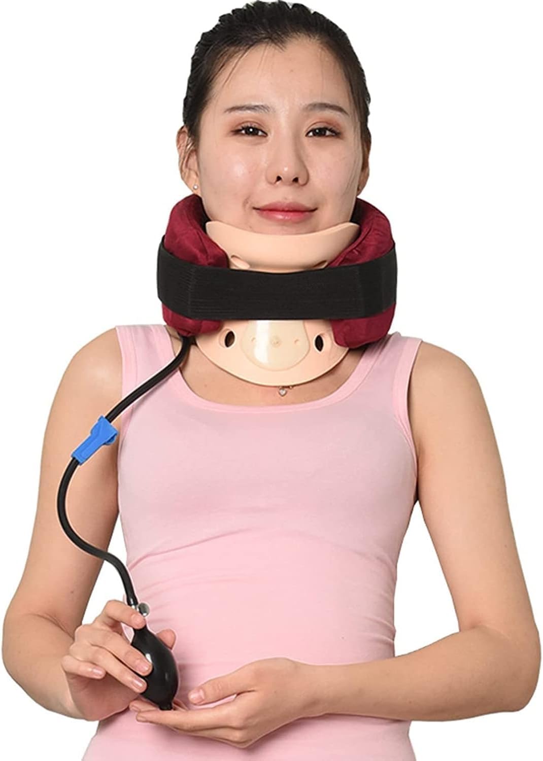 CukUJH Cervical Vertebra Brace Adjustable Neck Support for Spine Alignment, Neck Pain Relief for Home/Office