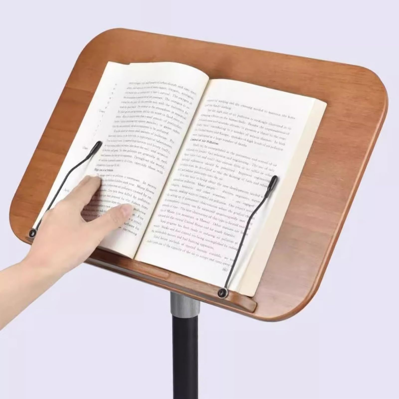 Soporte de libros de música Atril de partituras madera maciza for el hogar(1.4m)