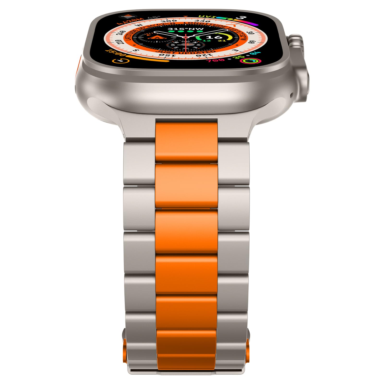 SEURE Titan Armband Kompatibel mit Apple Watch Ultra 2/Ultra 49mm,Serie 10 46mm,Serie 9/8/7 45mm,Serie SE2/6/SE/5/4 44mm, 3/2/1 42mmTitanlegierungs armband Sport Ersatzarmbänder