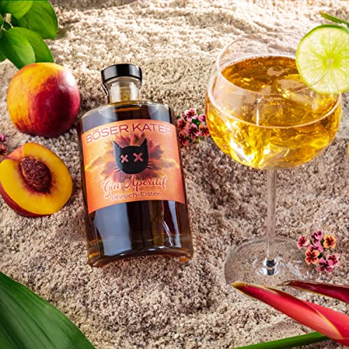 Böser Kater Pfirsich-Eistee Gin Aperitif | Perfekt für deinen Sommer | Als Aperitif, Cocktail oder Pur | 0,5l - 15,2… – Bild 2