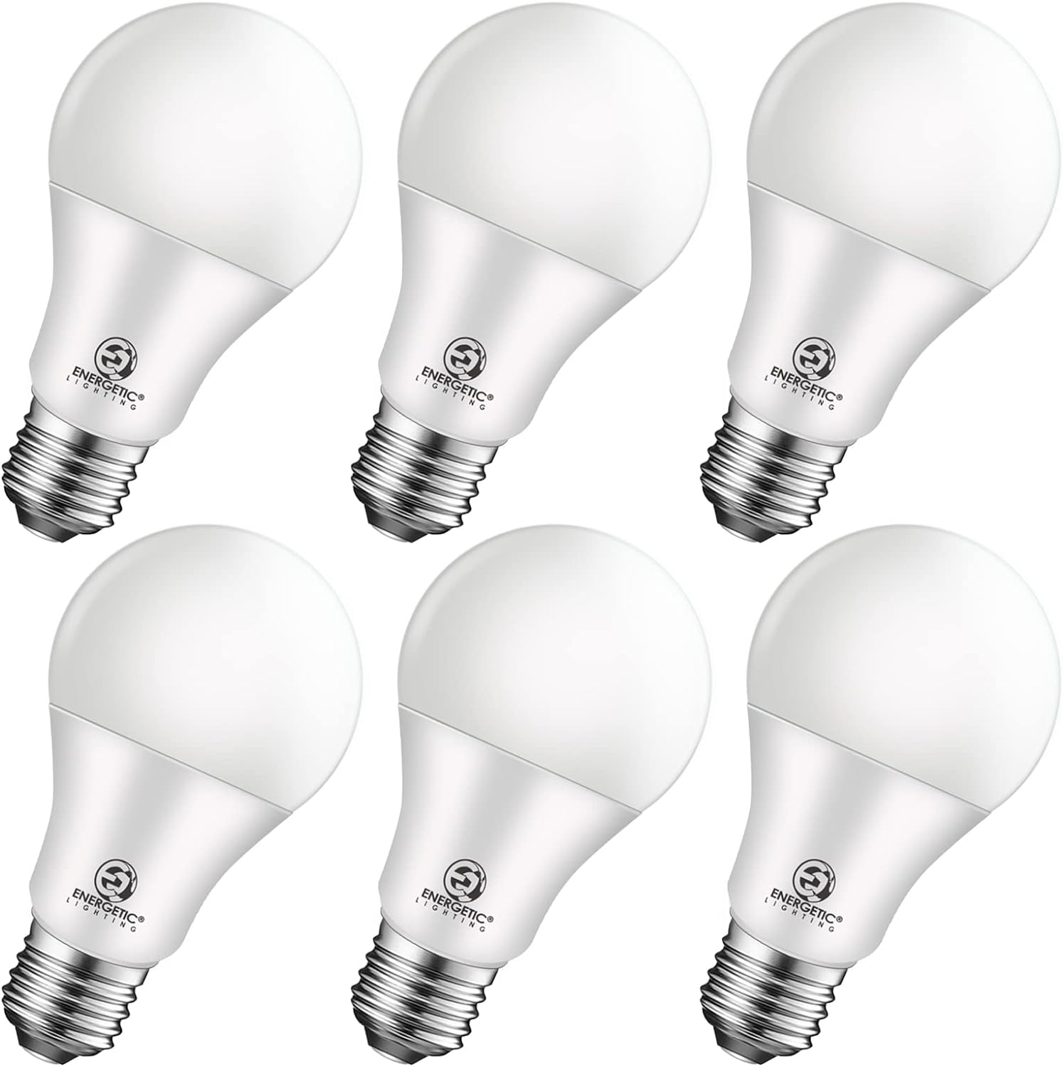 ((Incomplete only 2 pcs))Energetic 6-Pack Dimmable LED Light Bulbs 100 Watt Equivalent, 1500 Lumens 12.5W, Warm White 3000K, E26 LED Bulb, 15000 Hrs, UL Listed 3000k Warm White 6 Count (Pack of 1)