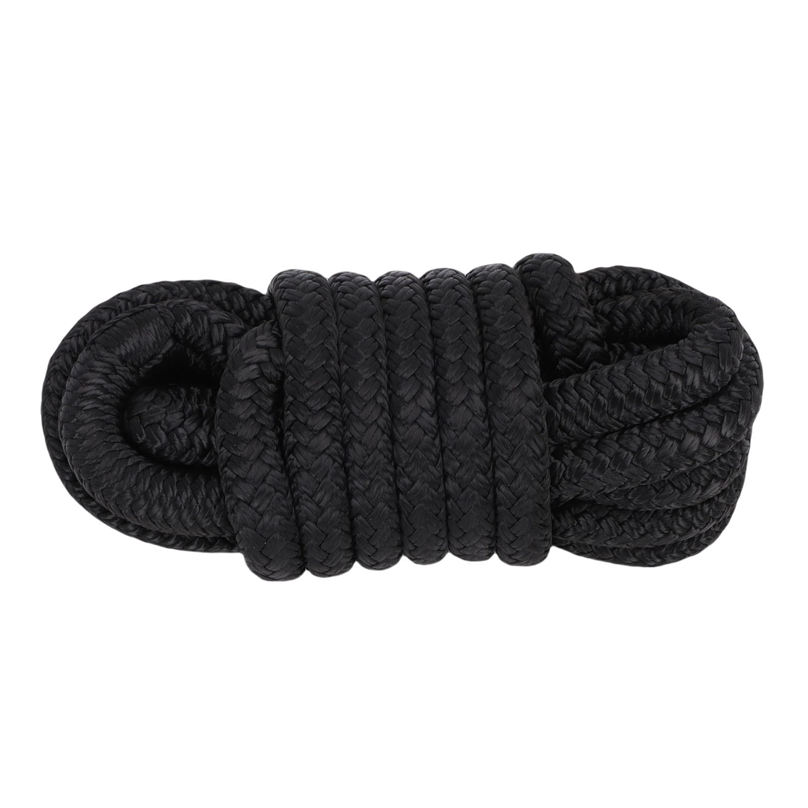 Yctze Cavo per Ormeggio Doppio Cavo per Ormeggio Doppio in Nylon 1/2 Pollice 15 Piedi Grado Marino Corda per Barca Ad Alta Resistenza Attracco per Corda per per Barca Sport e Tempo (BLACK)