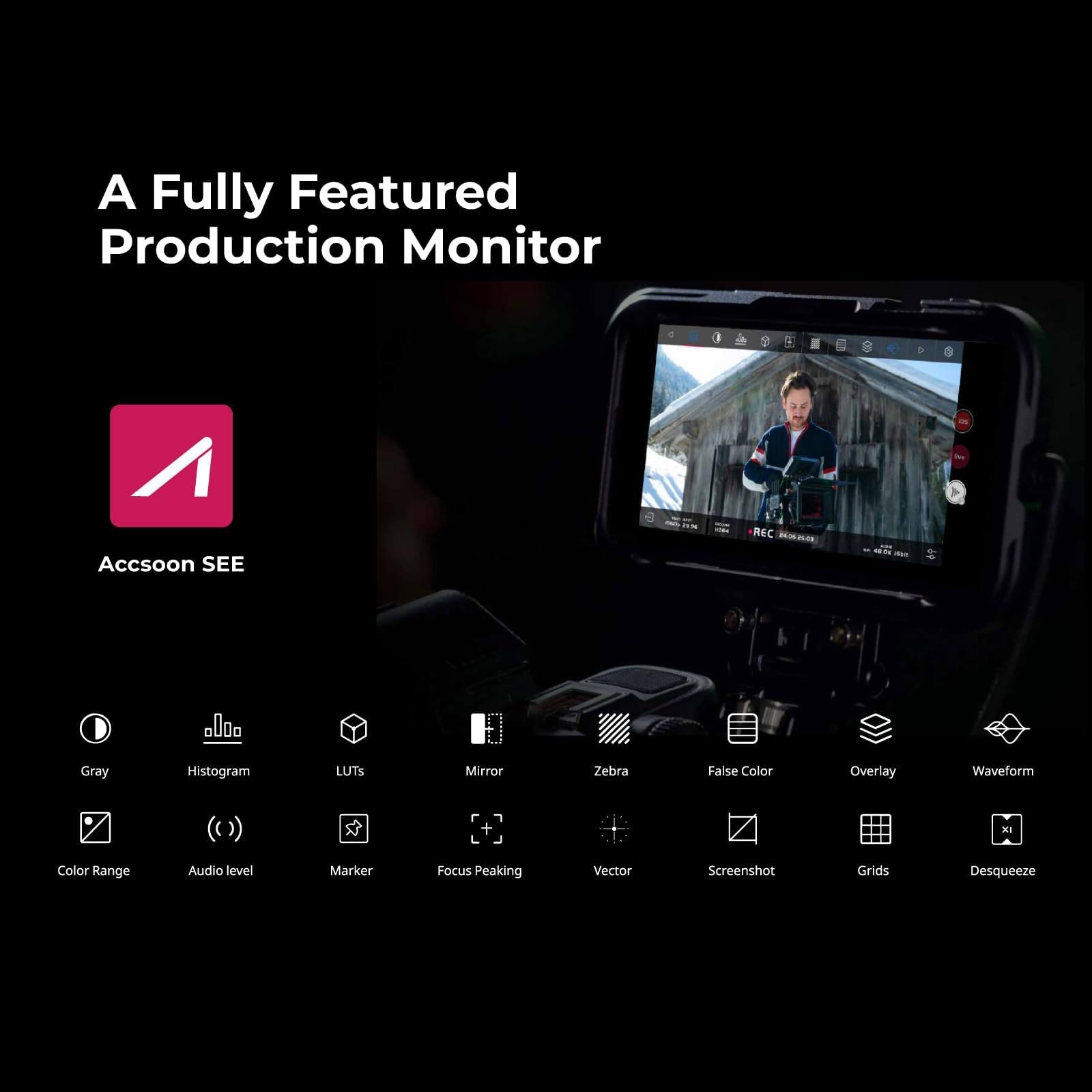 Accsoon - SeeMo Pro 4K do iOS - HDMI na USB-C/Lightning adapter do przechwytywania wideo z certyfikatem MFI
