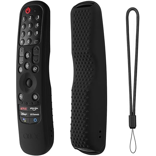 Oboe Silicone TV Remote Cover Black