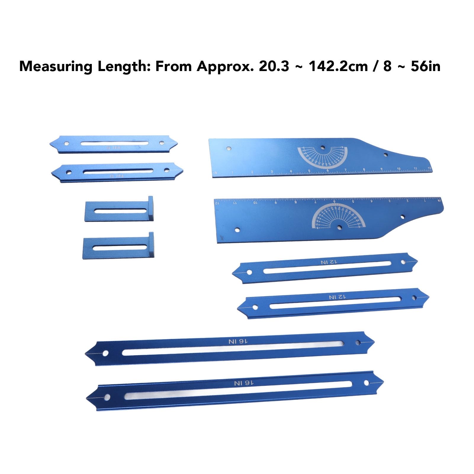 Szablon do stopni schodowych Regulowany przyrząd pomiarowy do stopni schodowych ze stopu aluminium z etui do dokładnego pomiaru długości i głębokości 20,3~142,2 cm