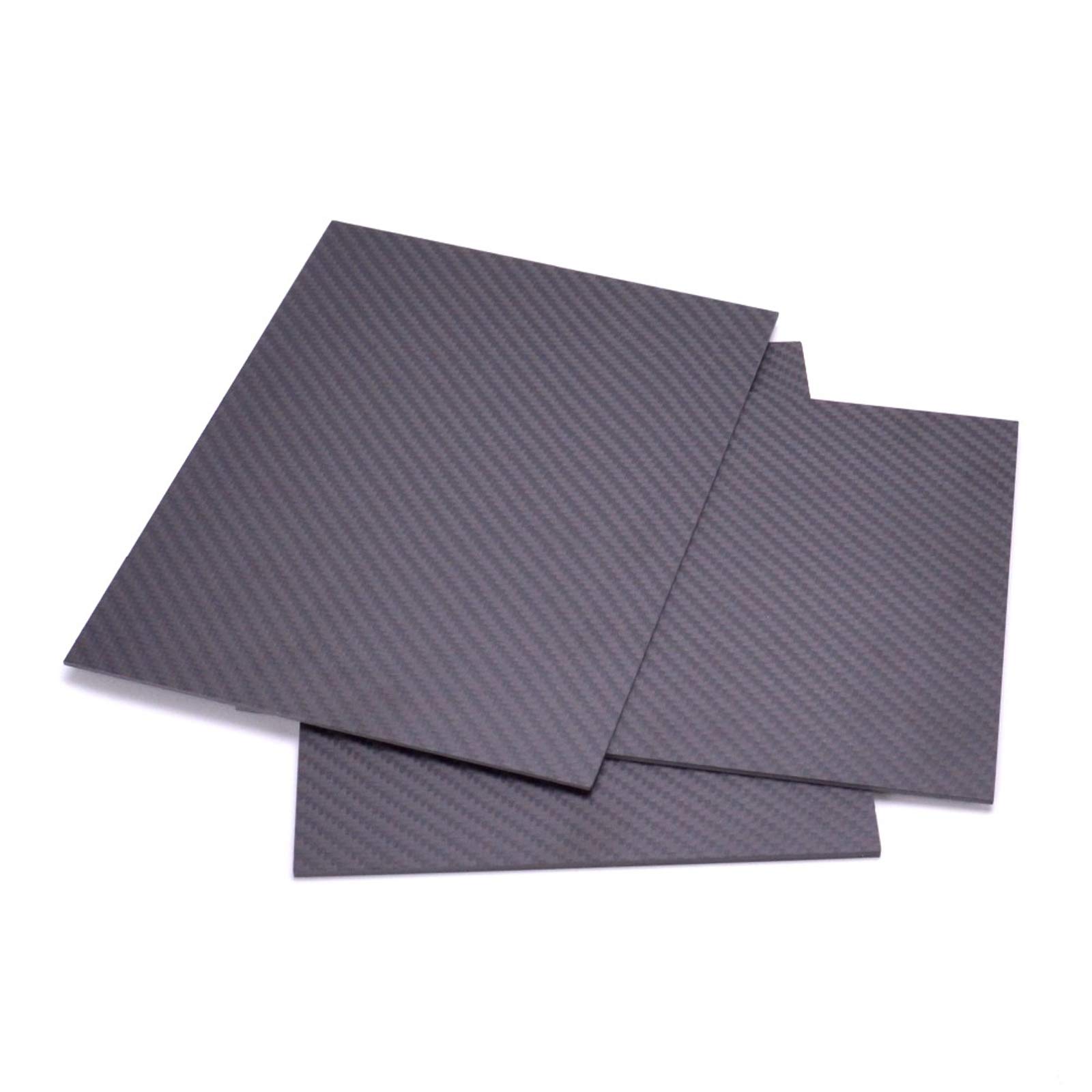 Lamiera in Fibra di Carbonio 3K, Laminato, applicabile for Decorazioni, Spessore 0,5-6 mm, 200 * 250 mm/Opaco semplice/200 * 250 * 6 mm(Plain Matte,200 * 250 * 3.0Mm)