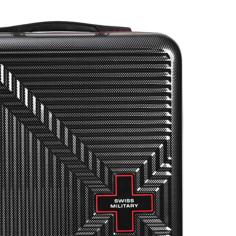 Swiss MilitaryMosaic Luggage Bag, Trolley Bag, Suitcase for Travel| Unique  3D Design, Durable ABS Body, Ergonomic 360° Rotatable Wheels, 51 cms, 20