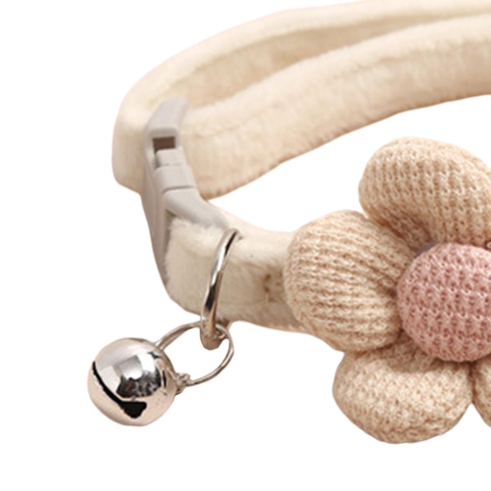 MFMEXUL 2xCat Choker Necklace with Bell Collars, with Buckle, Bell Choker, Dog Necklace Charm for Kitten Small Medium Dogs Cat Supplies