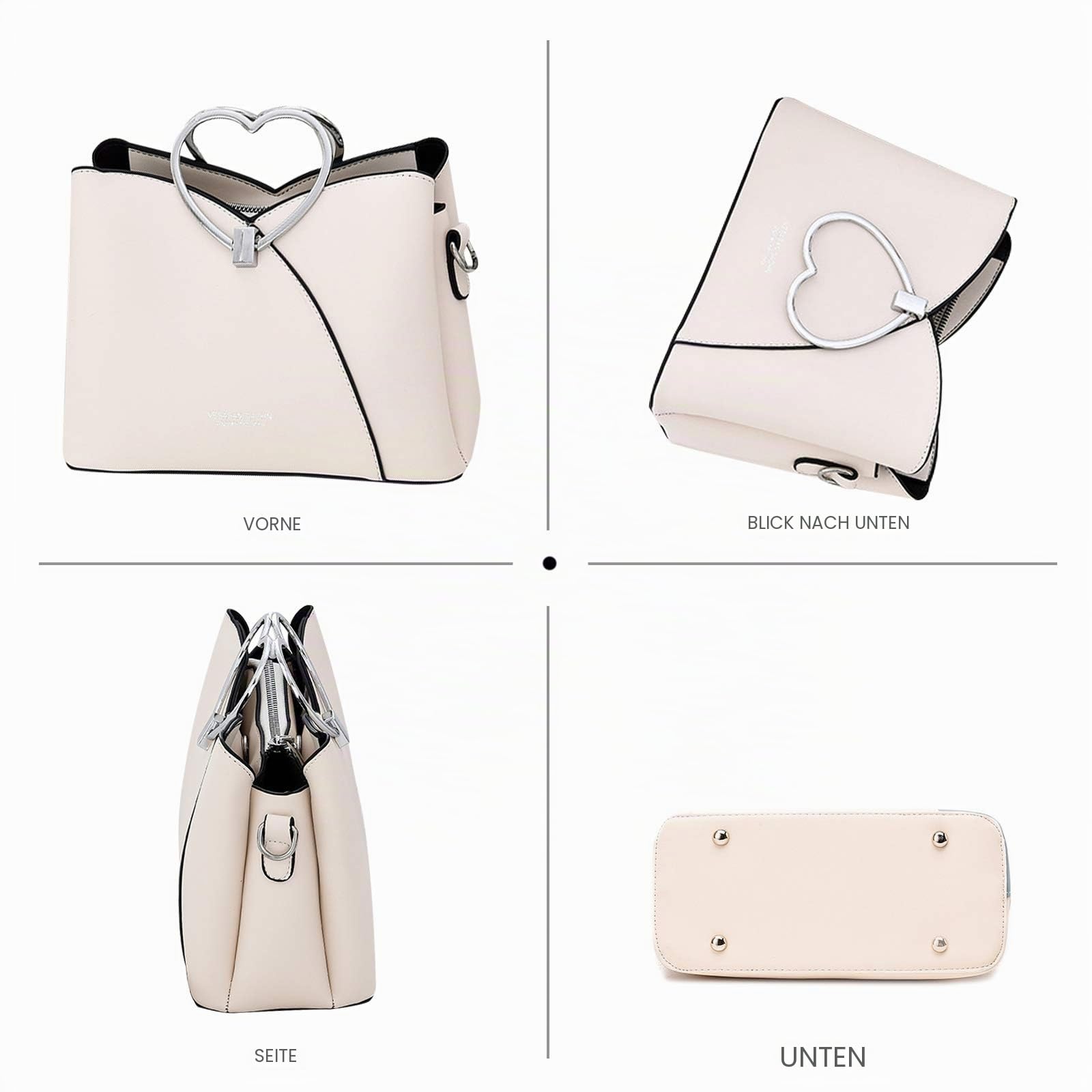 NICOLE & DORIS Fashion Handtasche für Damen Umhängetasche wasserdichte Schultertaschen PU-Leder Henkeltaschen Top Griff Tasche für Schule und Shopping