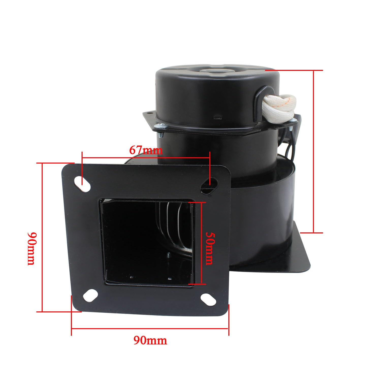Ventilateur centrifuge 220V moteur extracteur radial pour chaudière poêle à granulés bois noir