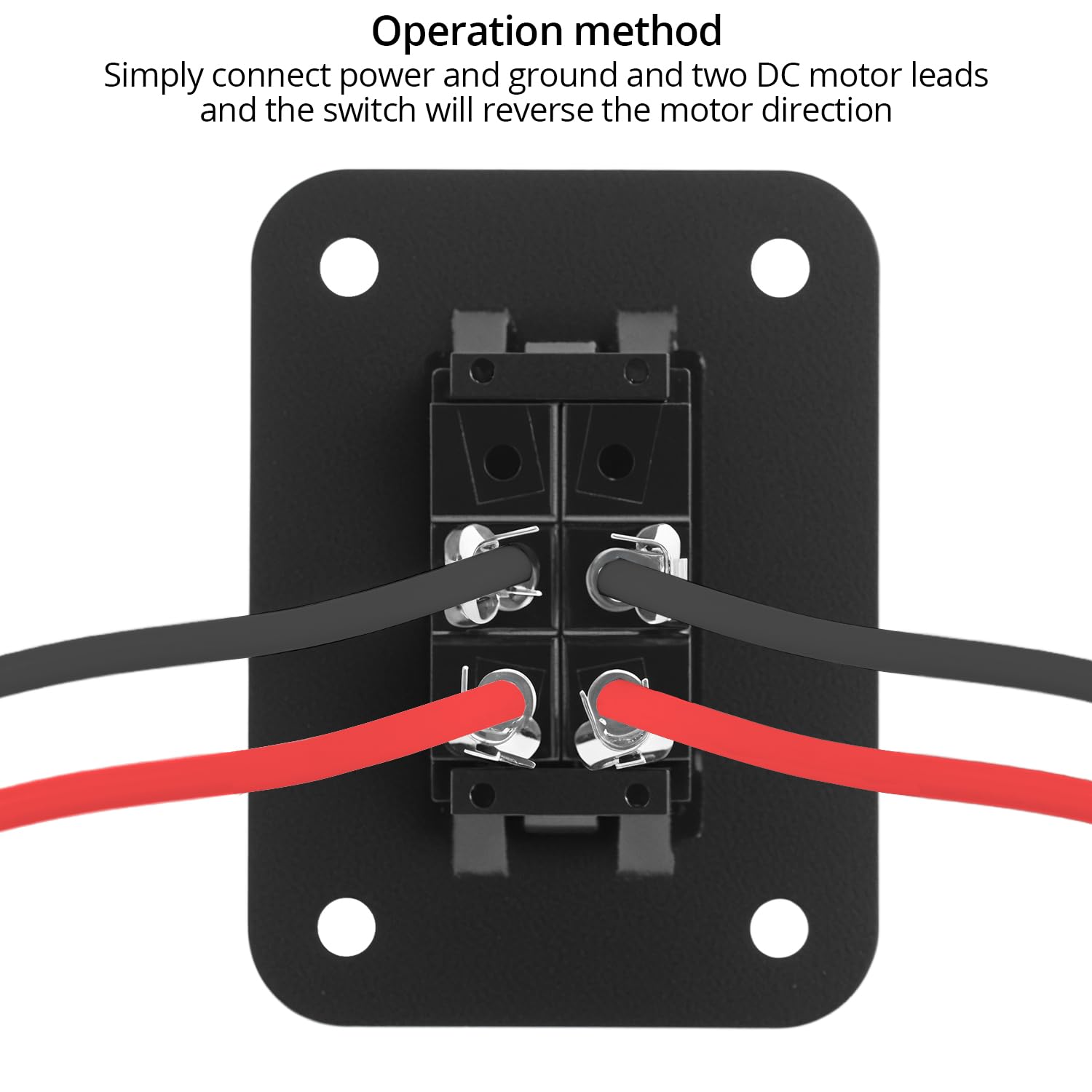 QWORK® Interruptor de 4 polos ON/OFF 12V 20A DPDT, panel con interruptor de palanca, para autocaravanas, remolques, barcos