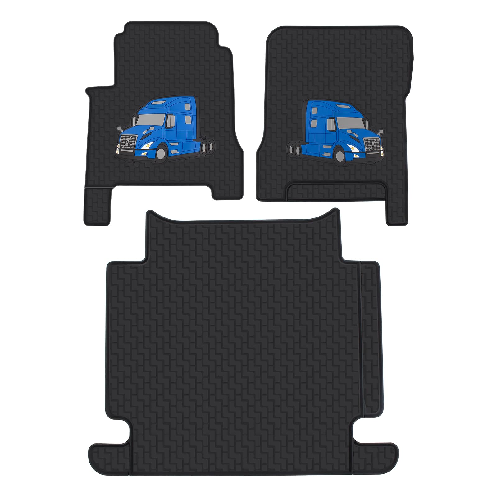 Floor Mats Compatible with Volvo VNL 760 860 (2019-23),VHD New (2019-23),VNR (2019-23),Truck Floor Mats for Volvo Accessories Heavy Duty Includes 3 PCS Set with Color Pattern