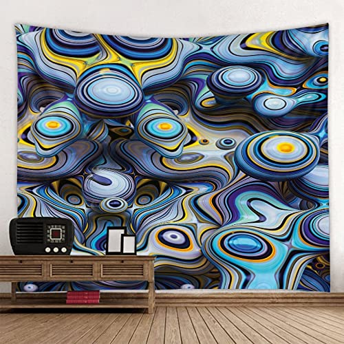 Bunte geometrische Wandteppich Fraktalkunst Böhmische Mandala Wandbehang psychedelische Heimtextilien Decke A7 130x150cm – Bild 4