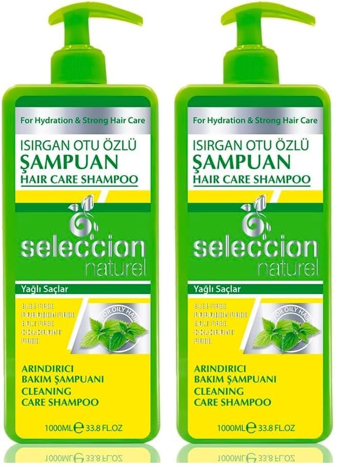 Seleccion Naturel 1000 ml Şampuan Isırgan Yağlı Saçlar (2 paketi)