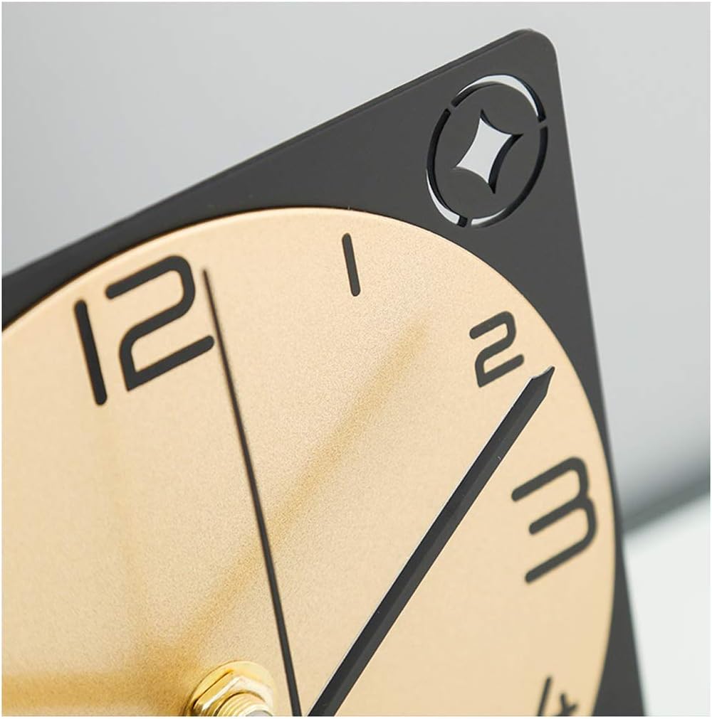 Square Geometry Table Clock Clock Ornaments Personality Creative Home Table Clock Bedroom Living Room Desktop Decoration Mute Table Clock Table Clock
