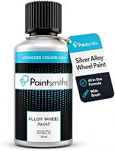 Alloy Wheel Touch Up Paint - Silver Repair Kit for Alloy Wheel Curbing, Scratches and Scuffs - Professional All In One Paint - 30ml Bottle & Brush (Gloss Silver)