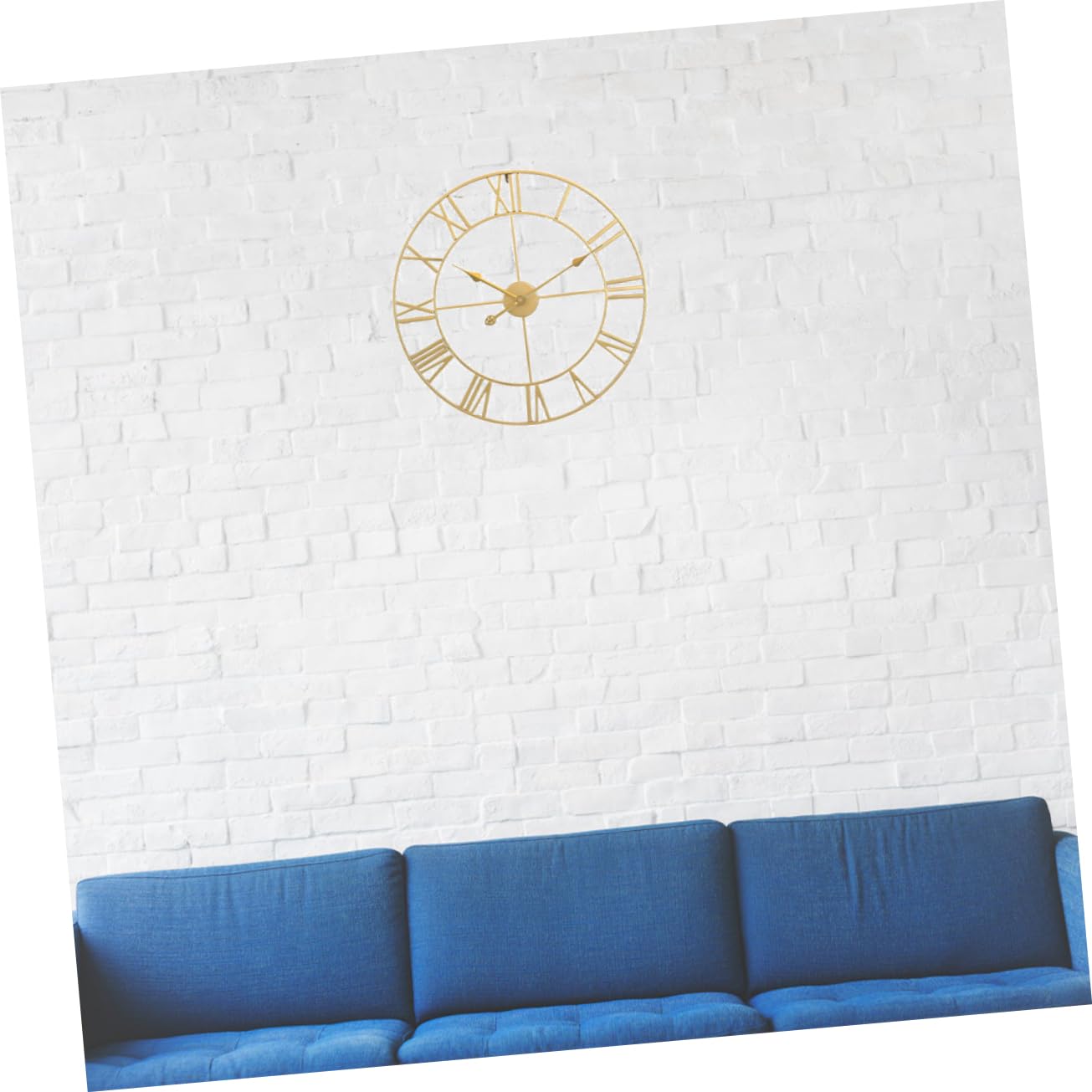Cabilock Reloj de Pared de Hierro Beige Silencioso para Cocina y Hogar | Decoración para Pared, Fácil de Instalar y Retirar, Estilo Creativo y Chic