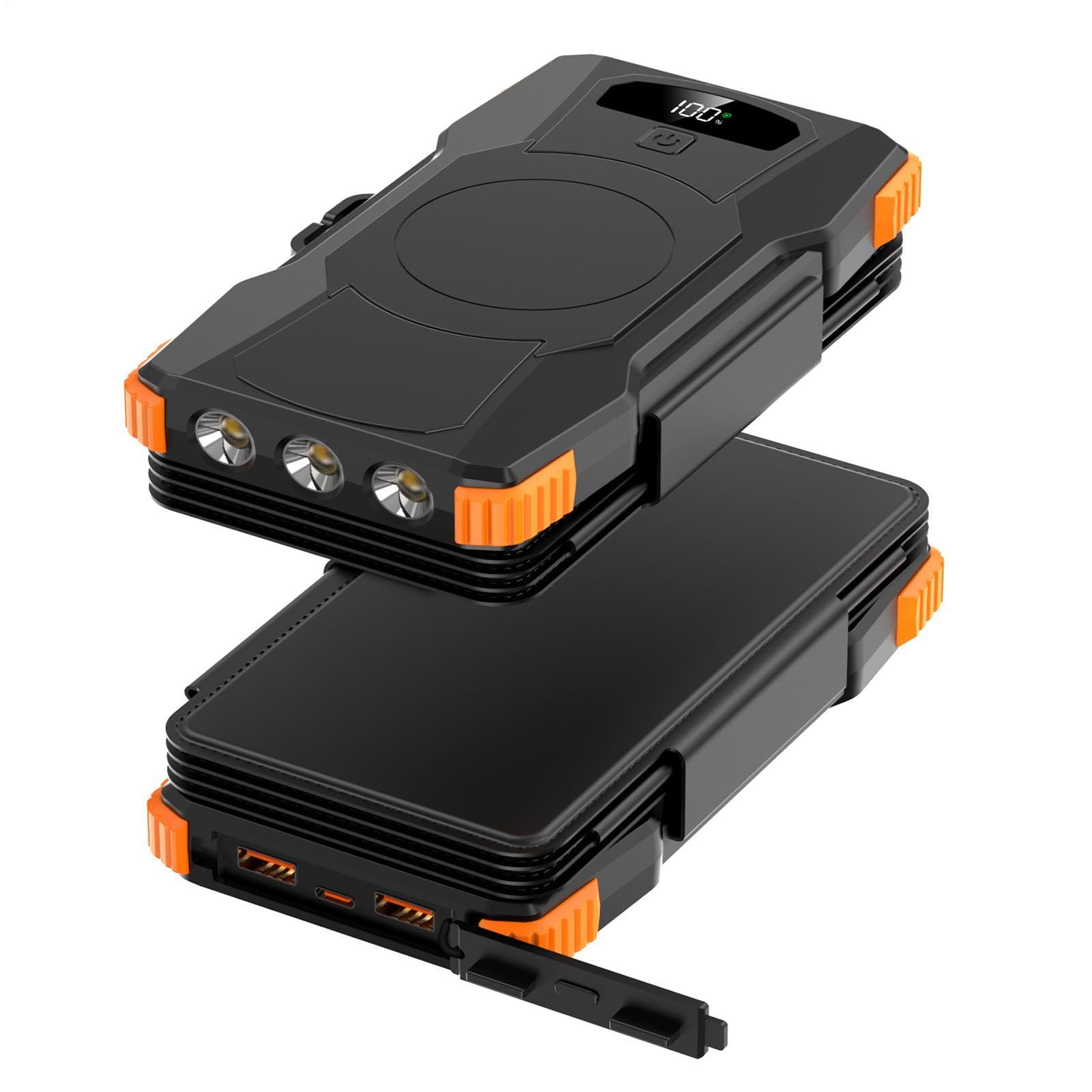 Caricatore solare portatile batteria esterna senza fili 20000mAh con