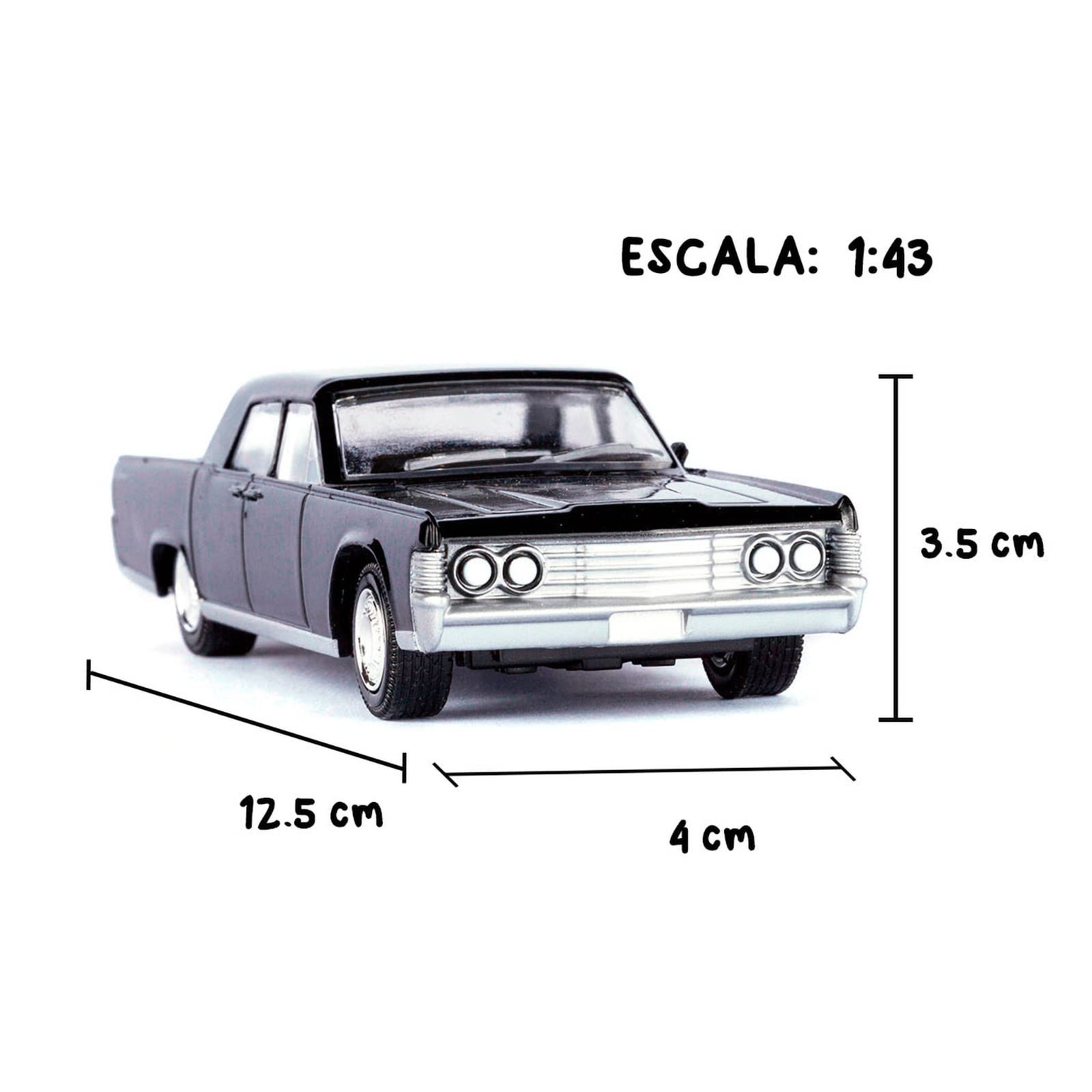 Miniature Voiture Century 1/43 - Lincoln Continental 1965 Noir, Très Bon état, Boîte Incluse