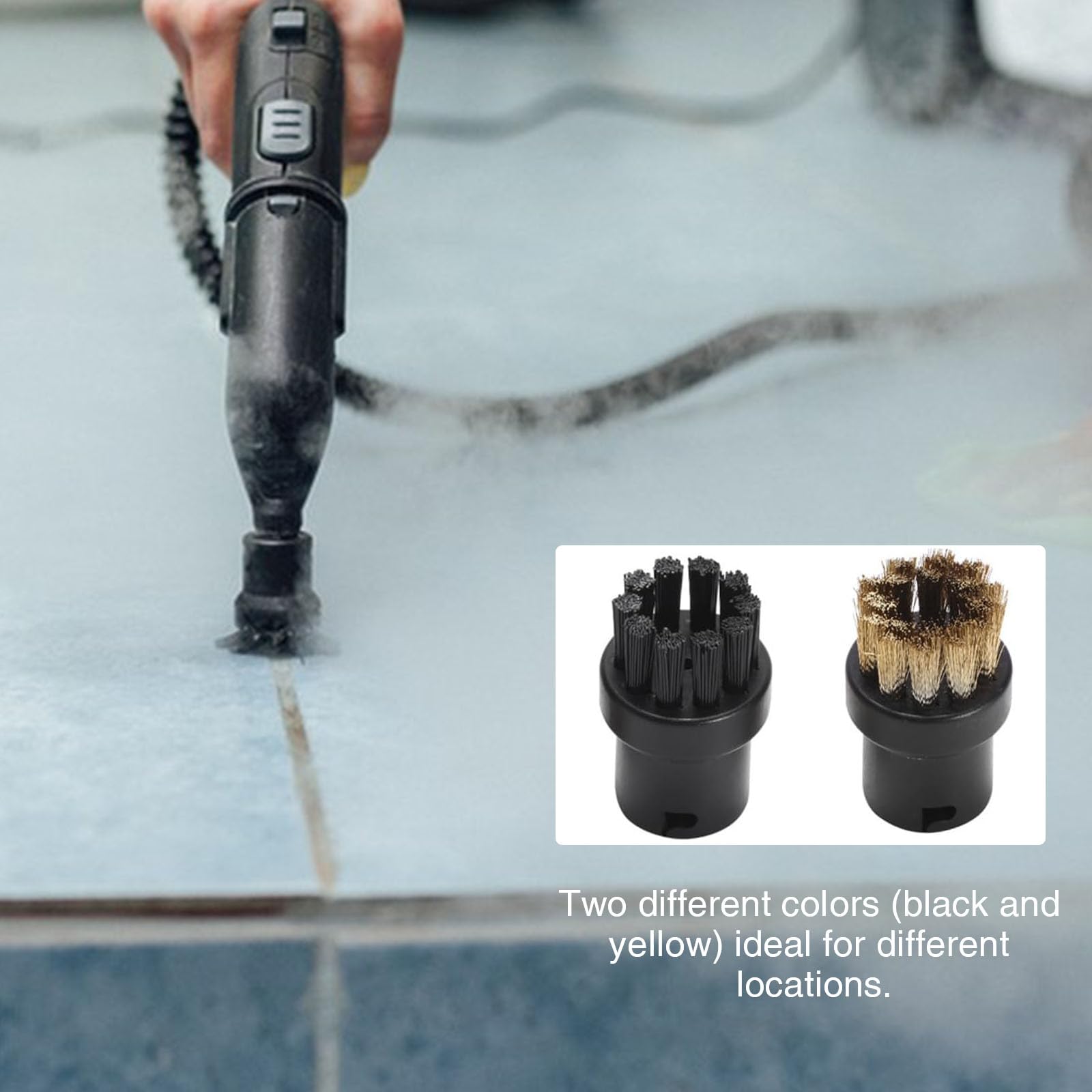 8 unidades de accesorios de limpieza a vapor para Kärcher SC1 SC2 SC3 SC4 SC5,limpiador de vapor de mano,potente cepillo de limpieza,cepillo redondo grande,boquilla de boquilla,boquillas