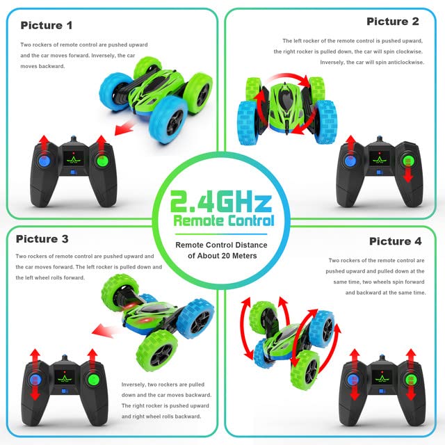 ORRENTE RC Cars, Remote Control Car 2.4Ghz Stunt Car w...B0B7758RLZ