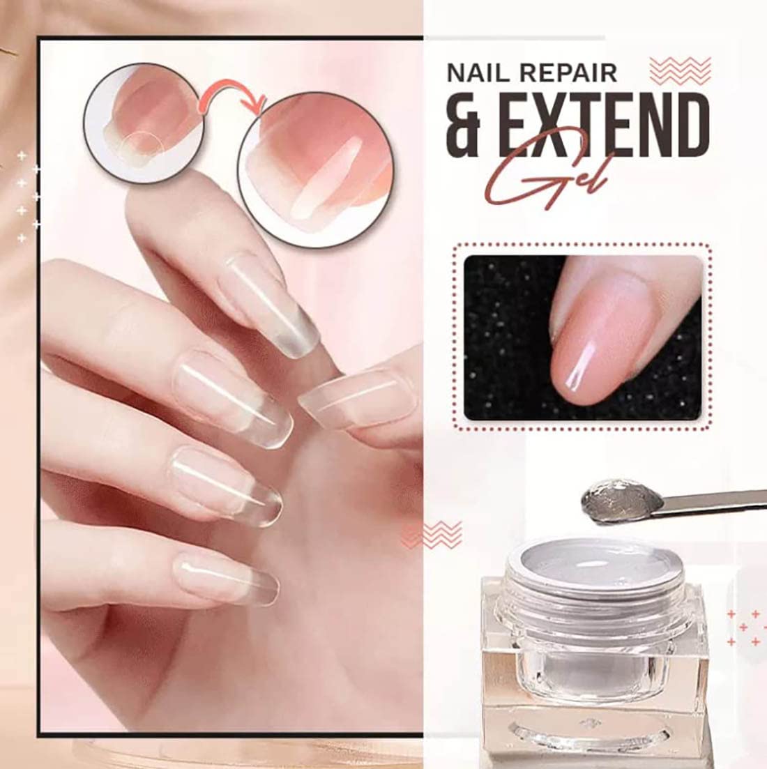 Amazon.co.jp: ネイルリペア＆エクステンドファイバージェル、ネイル
