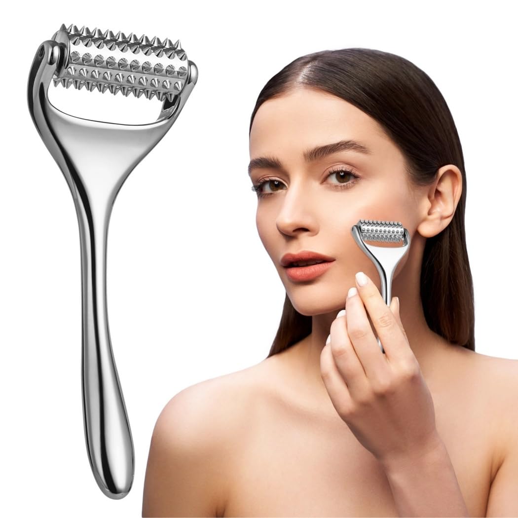 Metal Handheld Acupuncture Roller, 100 Trigger Points For Tissue Relief