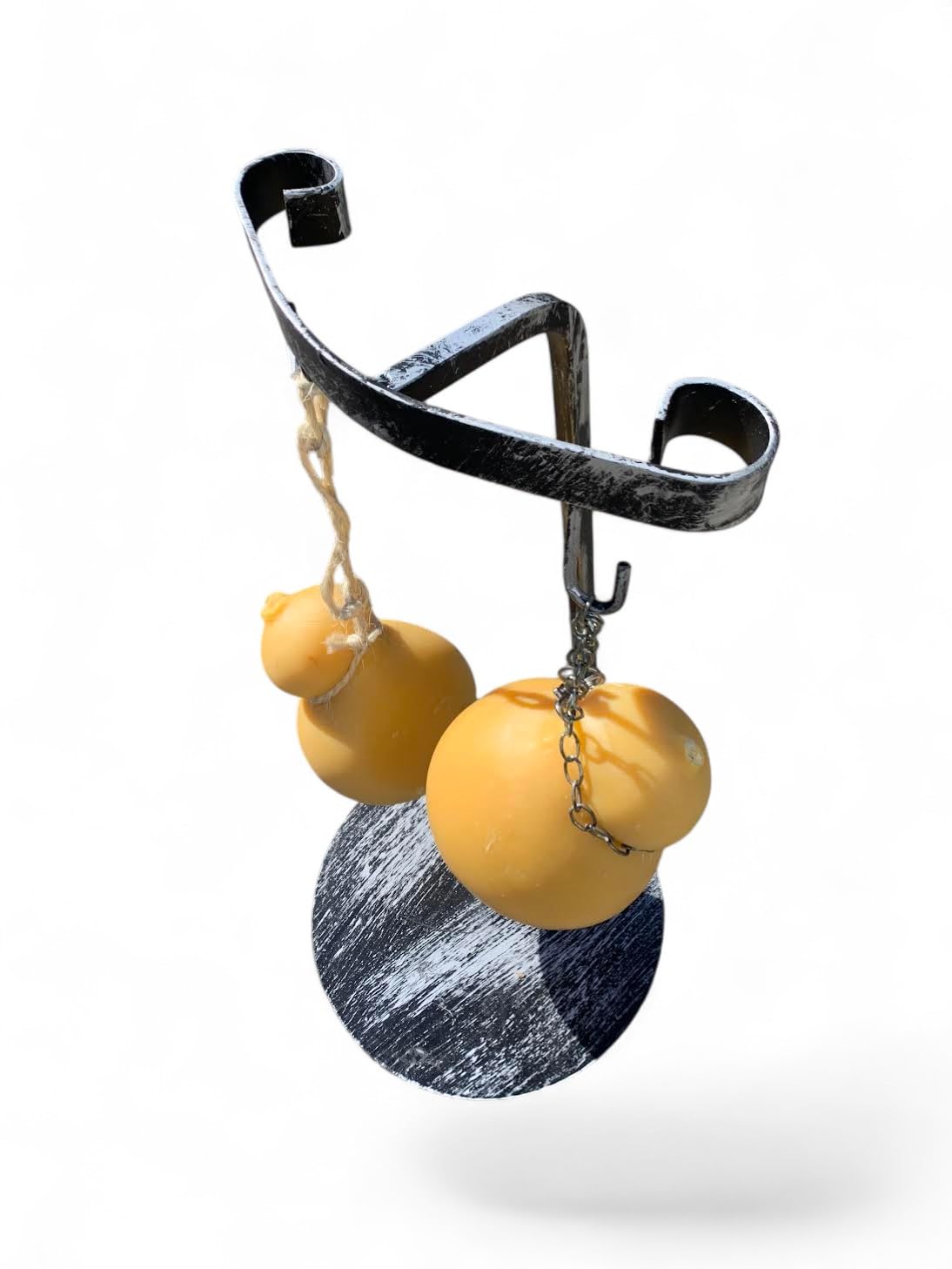 GREGORIOSTORE Supporto per Caciocavallo in Ferro, Altezza 55 cm, Diametro 33 cm, per Barbecue, Caciocavallo Fuso