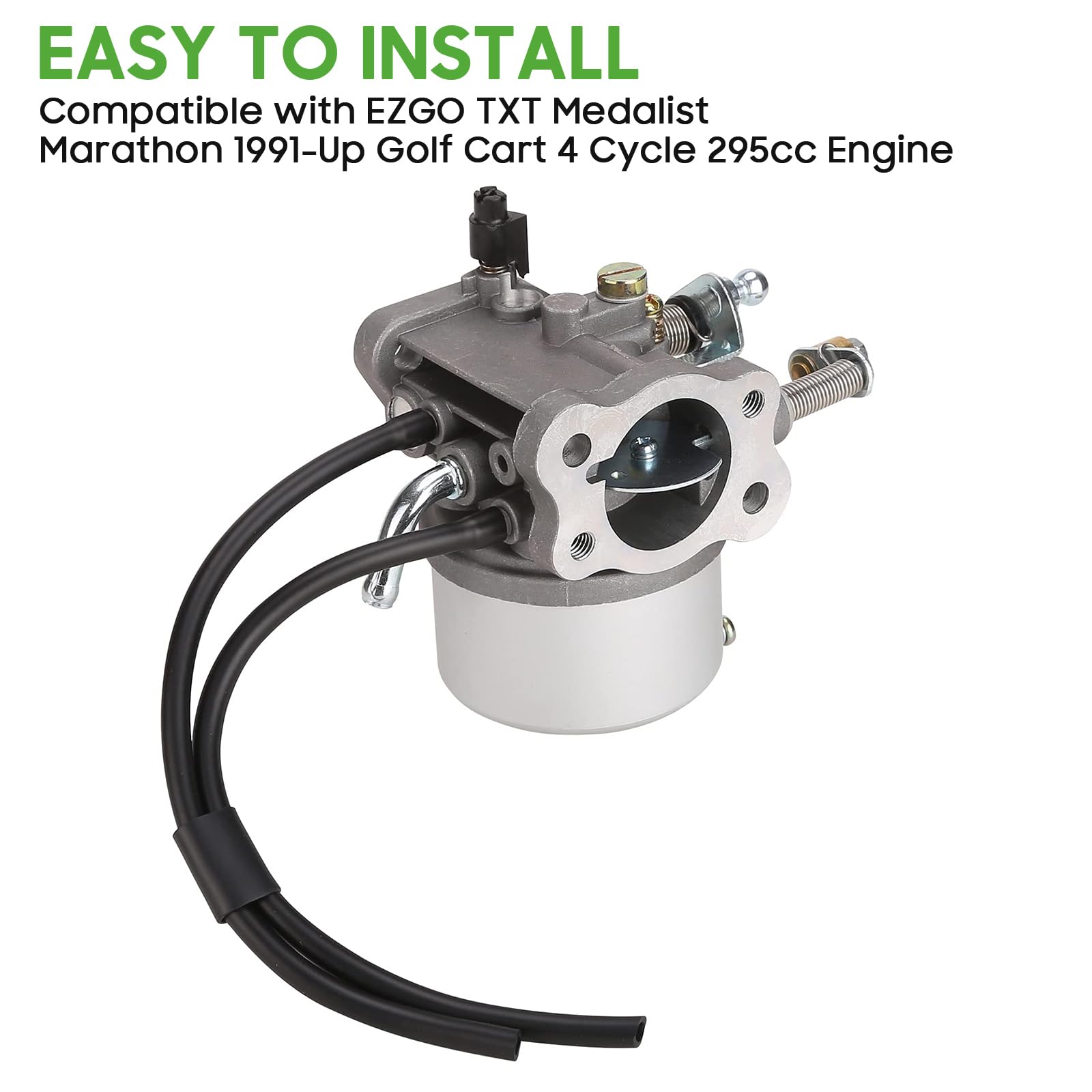 10L0L Kit carburatore pompa carburatore per EZGO-Golf-Cart-TXT-Medalist Marathon 1991-successivi 4 tempi con motori 295cc, sostituisce OEM 72840-G01 26645-G01 72558-G02 26726-G01 26727-G01 601 3901
