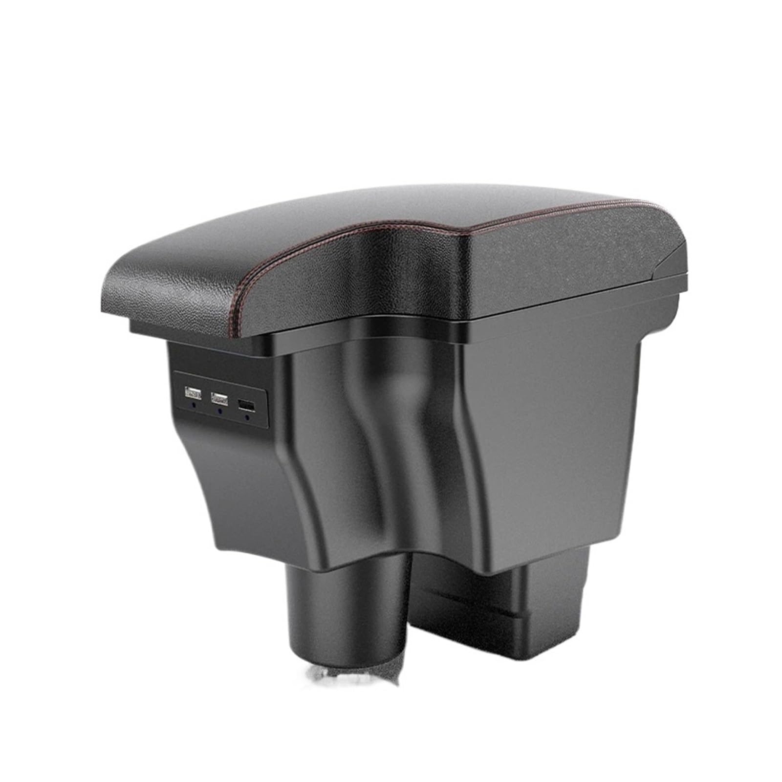 Ggwqoops Car Armrests For Mazda For 2/CX-3 Car Armrest Storage Box Accessories Charging USB Armrest Box(B1 Black red leather)