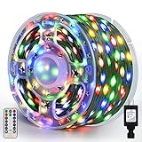 Ollny Christmas Lights 800LED 262FT Plug in, IP67 Waterproof Green Wire Outdoor Christmas Lights with Remote, 8 Modes with Timer Christmas Tree Lights for House Indoor Xmas Decorations (Multicolored)