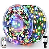 Ollny Christmas Lights 800LED 262FT Plug in, IP67 Waterproof Green Wire Outdoor Christmas Lights with Remote, 8 Modes with Timer Christmas Tree Lights for House Indoor Xmas Decorations (Multicolored)