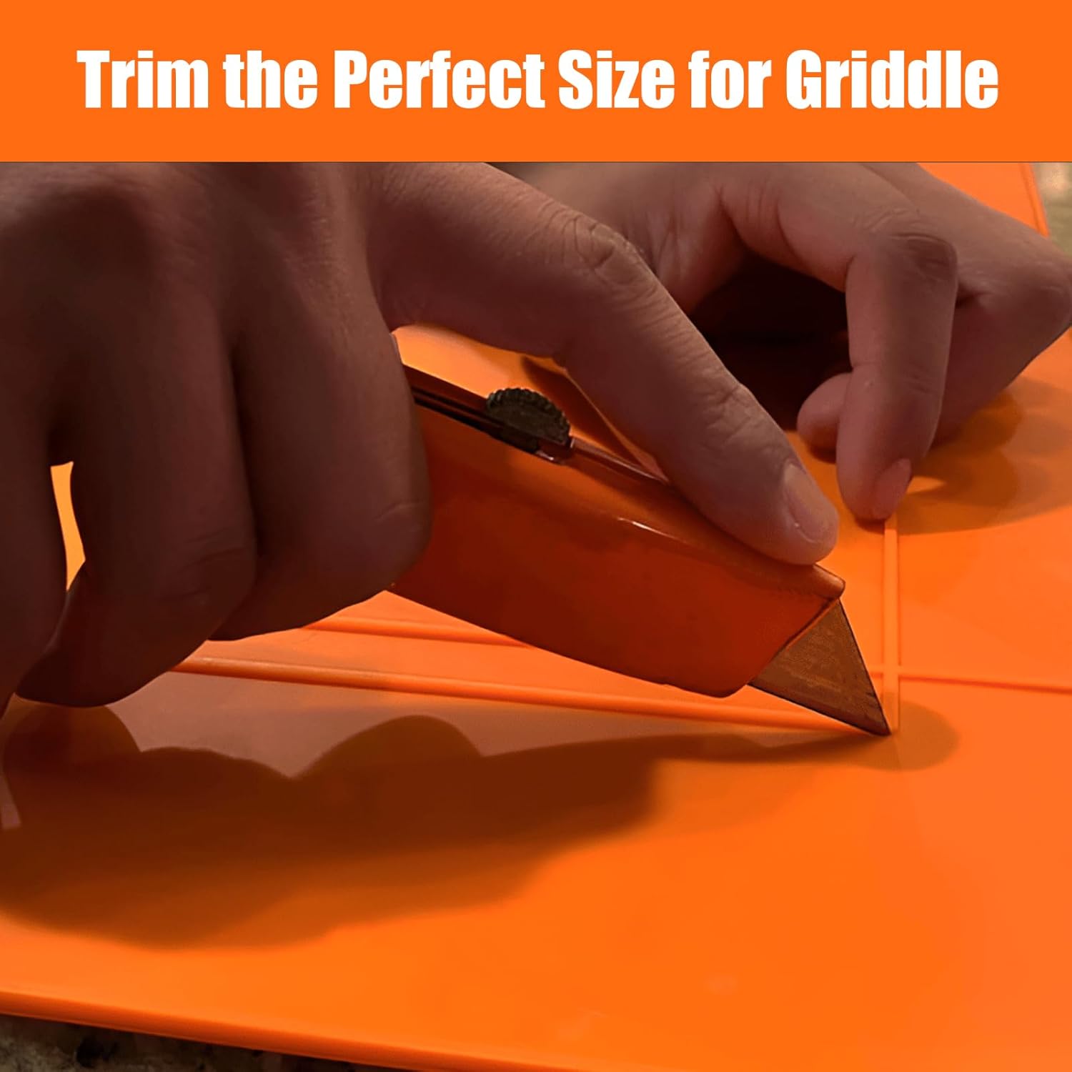 36 Inch Silicone Griddle Mat Orange Food Grade Grill Cover Protective Pad Cuttable Rust and Dust Proof Easy to Clean Dishwasher Safe Accessories