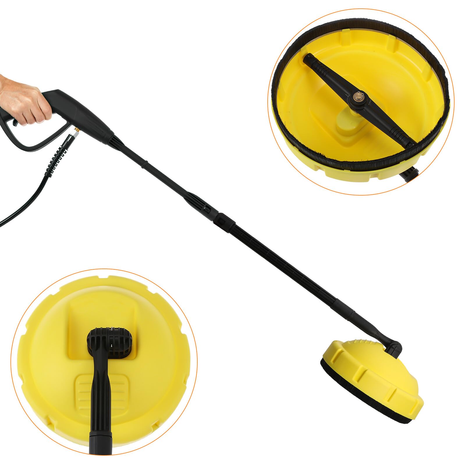 DOITOOL Pistola De Agua para Lavado De Coches Limpiador De Superficies De Alta Presión Hidrolavadora Rotativa De Mango para Uso Casa y Automóvil