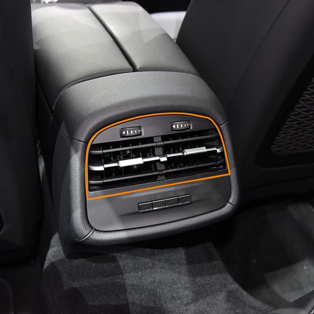 Rear Console Air Conditioner Ac Vent Grille Outlet Cover Panel Compatible with Maserati Ghibli 2014 2015 2016 2017 2018 2019 2020 670021523(Black)