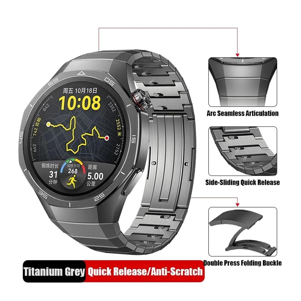 Titanium Watch GT 5 Pro Band, Metal Strap for Huawei Watch GT5 Pro